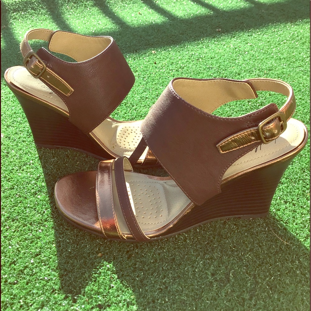 Brown Wedge Sandals